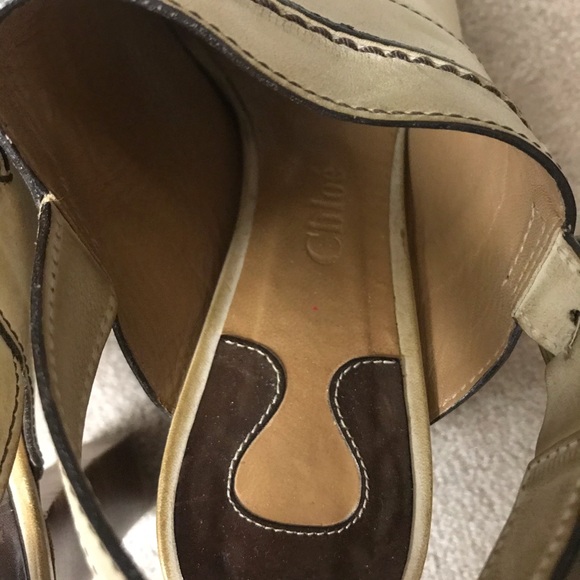 Chloe leather strapped mule with open toe. - Picture 3 of 3